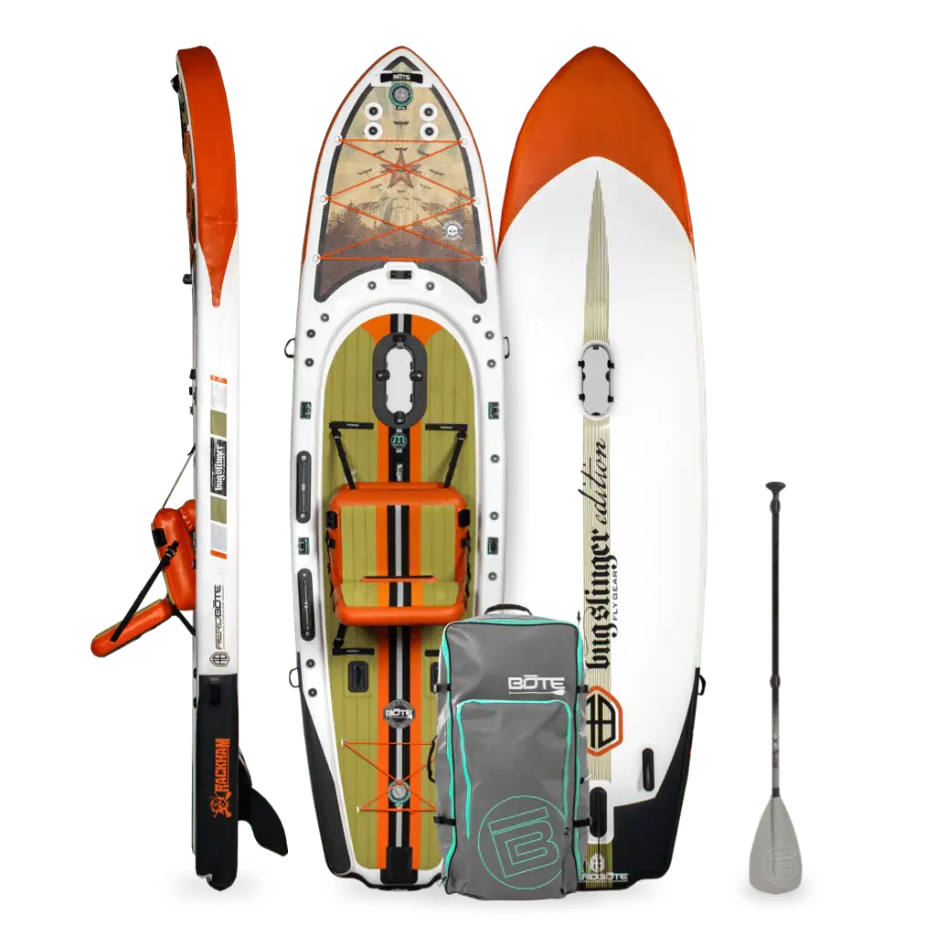 Rackham Aero 12′4″ Bug Slinger™ Backwater Inflatable Paddle Board Bote