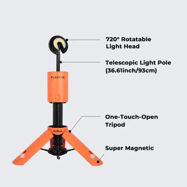 EVO LANTERN - FLEXTAIL x OuTask 2-in-1 Telescopic Lantern for Versatile Lighting Flextail