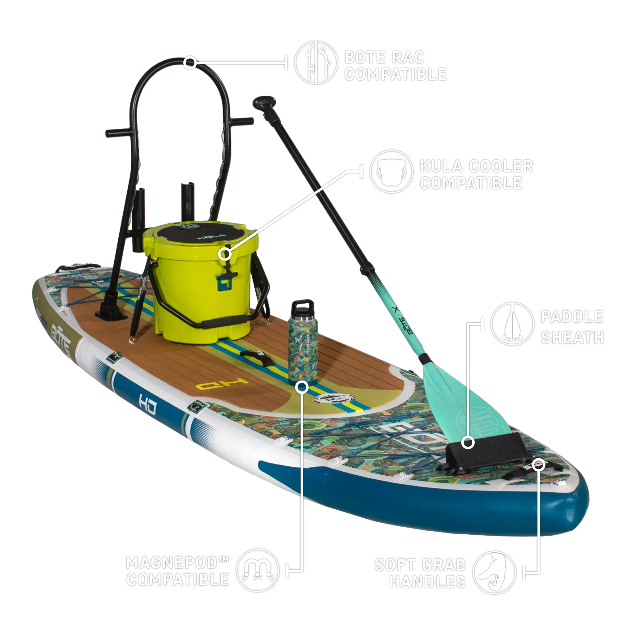 BOTE Tackle Rac, Paddle Board Fishing Rod Holder