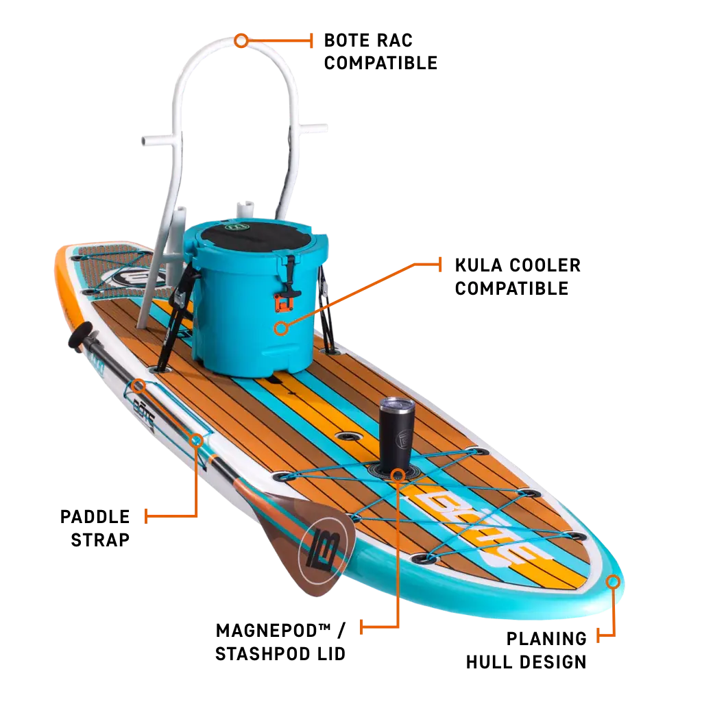 Flood 10′6″ Full Trax Ochre Paddle Board Bote