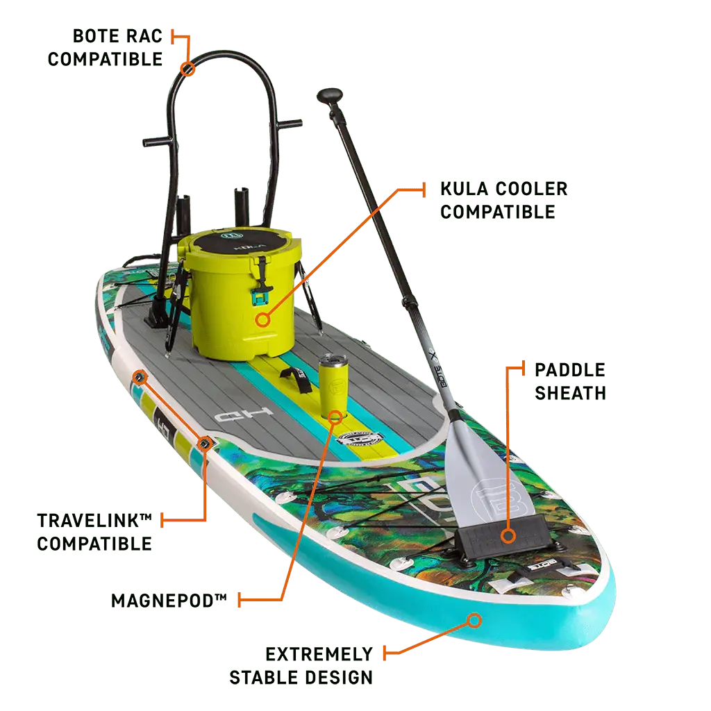 HD Aero 11′6″ Native Abalone Inflatable Paddle Board Bote