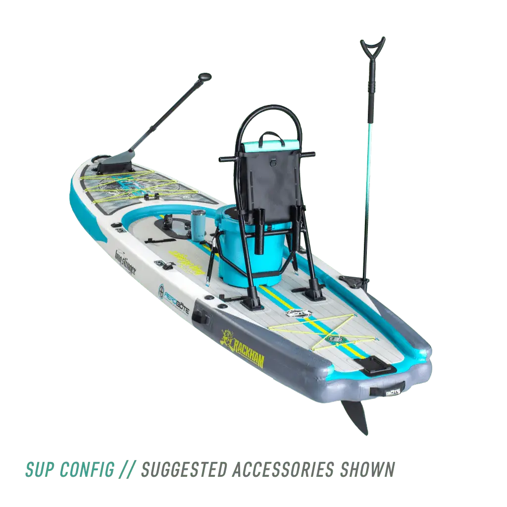 Rackham Aero 12′4″ Bug Slinger™ Silver King Inflatable Paddle Board Bote