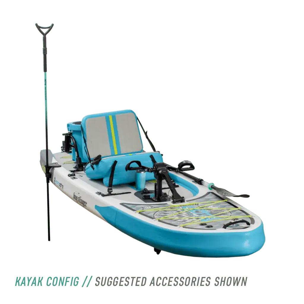 Rackham Aero 12′4″ Bug Slinger™ Silver King Inflatable Paddle Board Bote