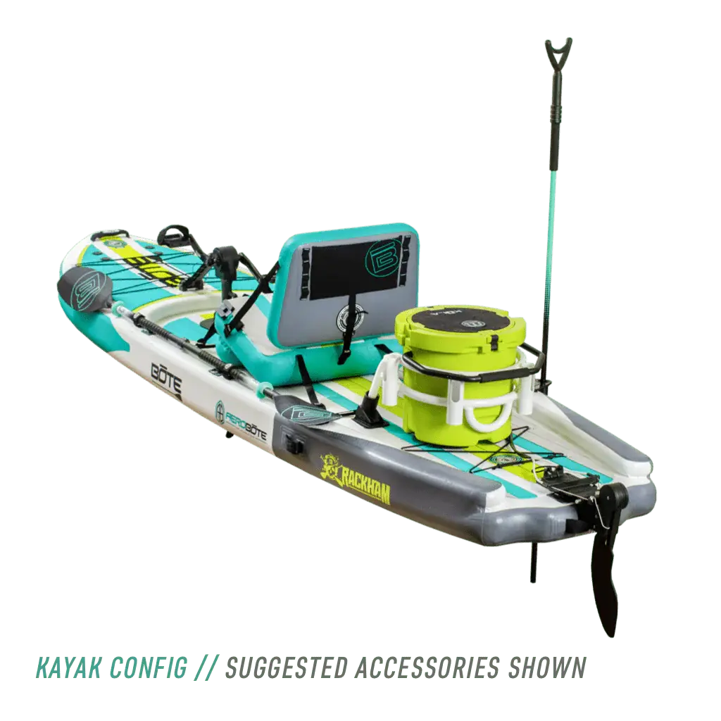 Rackham Aero 12′4″ Full Trax Jade Inflatable Paddle Board Bote